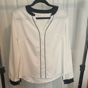 Elegant White and Black Women's Top